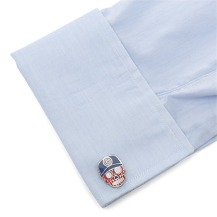 MLB Chicago Cubs Sugar Skull Cufflinks