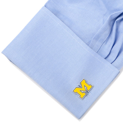 NCAA University of Michigan Wolverine Cufflinks and Lapel Pin Gift Set