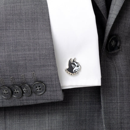 NCAA Wofford College Terrier Mascot Cufflinks