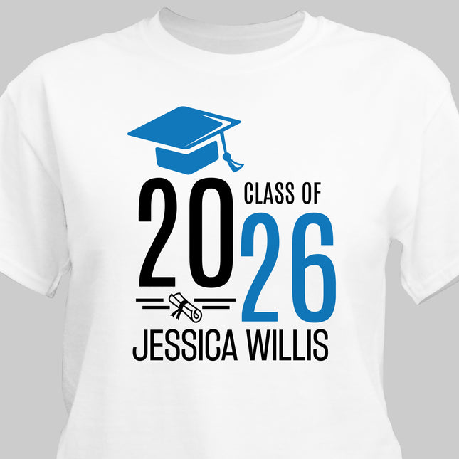 Personalized Graduate Hat With Diploma T-Shirt