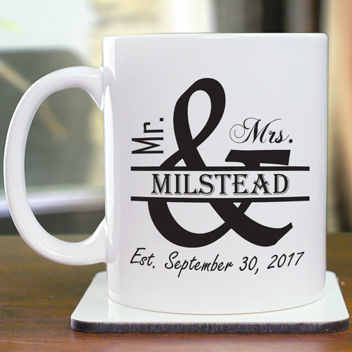 Personalized Mr. and Mrs. Coffee Mug