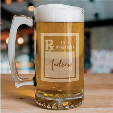Engraved Prescription Rx Beer Mug