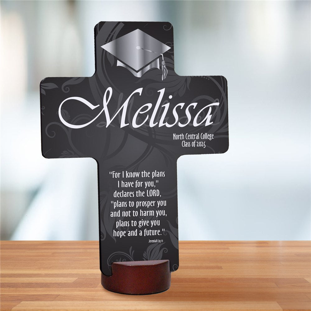 Cross Graduation Back Side Personalized Graduation Blessing Cross Keepsake – Future Memories