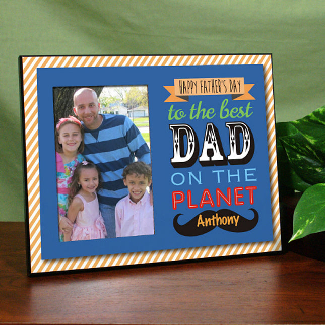 Personalized Best Dad Printed Picture Frame