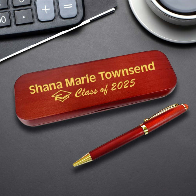 Personalized Graduation Rosewood Pen Set