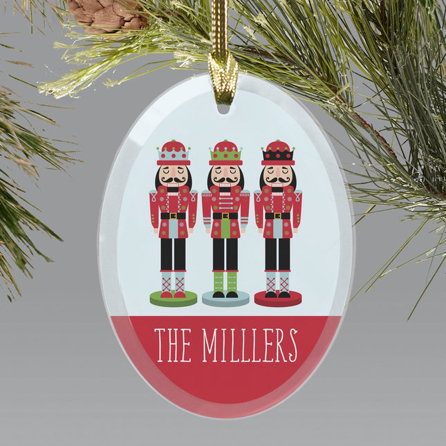 Personalized Nutcracker Jade Glass Oval Ornament