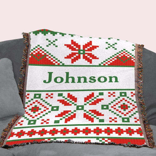 Personalized Afghan - Christmas Sweater