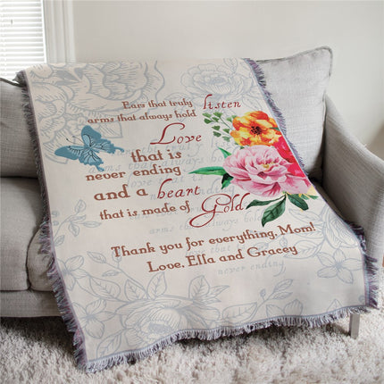 Personalized Mother's Afghan Throw