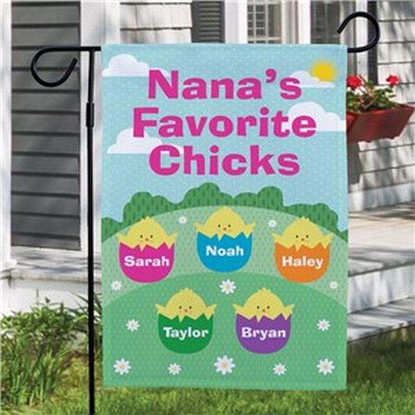 Personalized Favorite Chicks Garden Flag