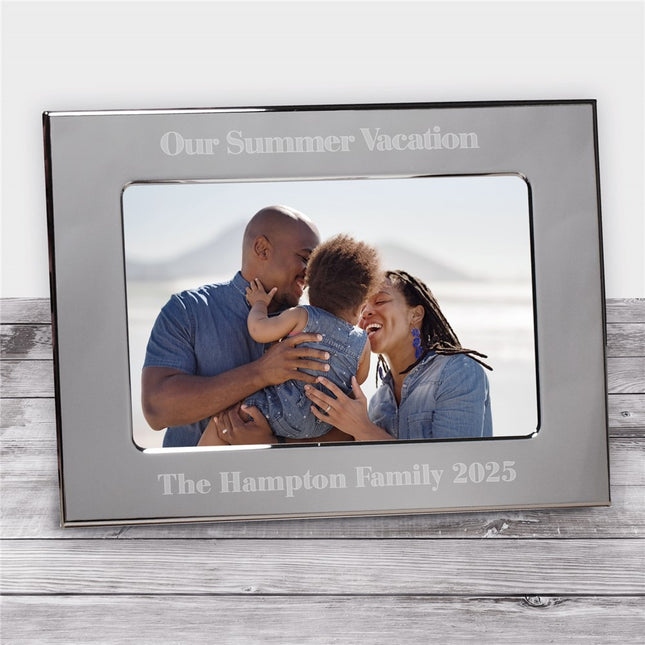 Personalized Silver Family Vacation Frame