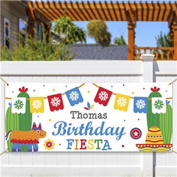 Personalized Birthday Fiesta Banner