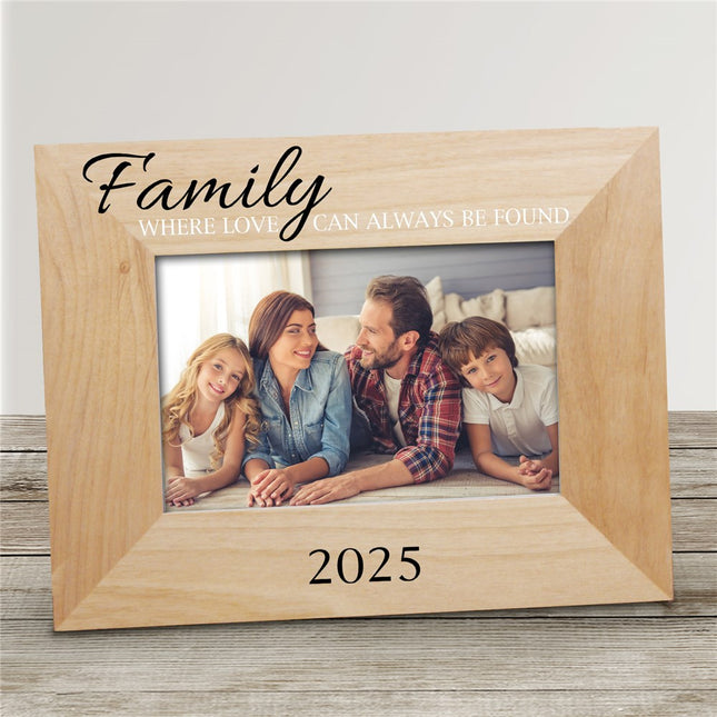 Personalized Family Wooden Picture Frame - Where Love Can Always Be Found