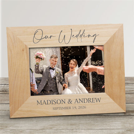 Personalized Our Wedding Wooden Picture Frame