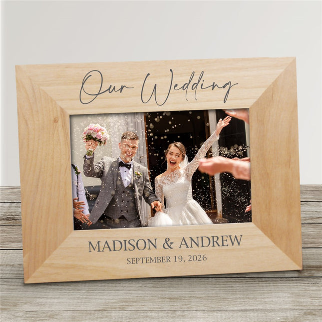 Personalized Our Wedding Wooden Picture Frame