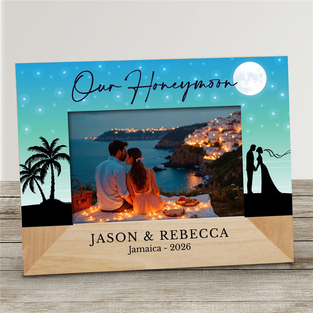 Personalized Honeymoon Wooden Picture Frame