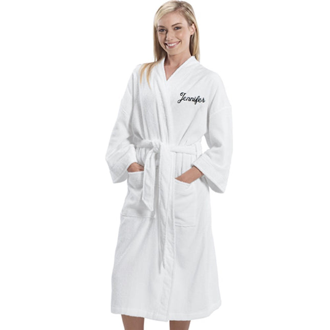 Personalized Terry Cloth Velour Bathrobe