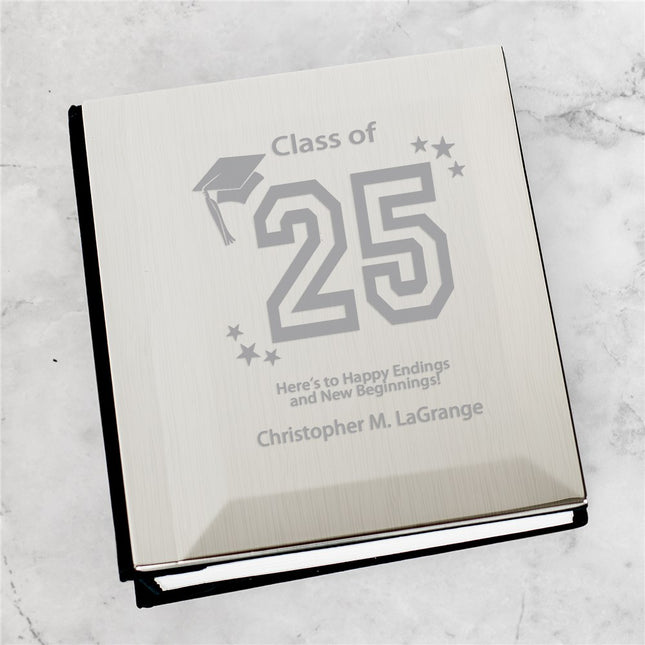 Personalized New Beginnings Silver Graduation Album