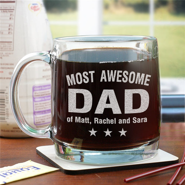 Personalized Most Awesome Glass Mug