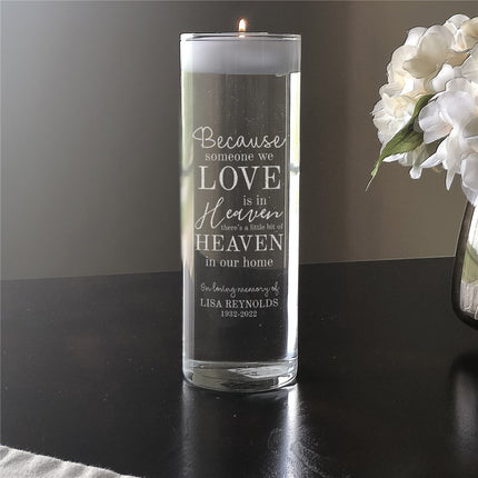 Personalized Heaven Floating Candle Vase