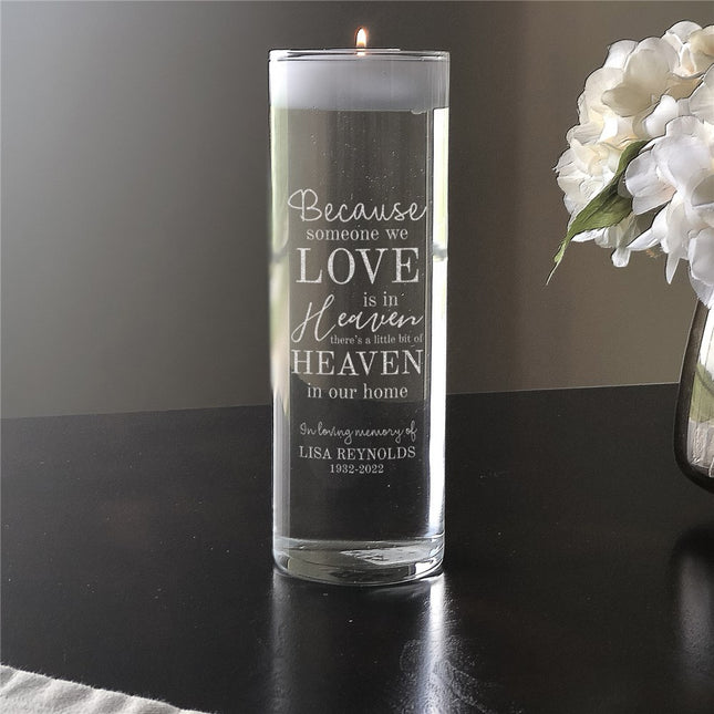 Personalized Heaven Floating Candle Vase