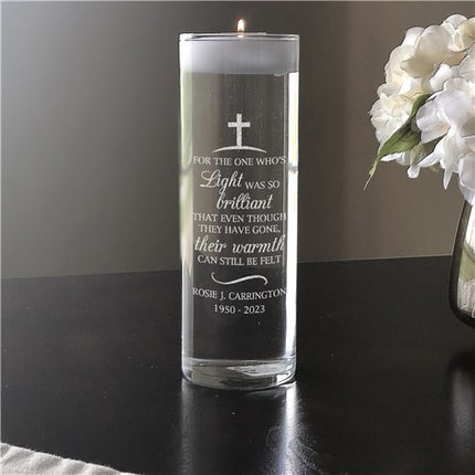 Engraved Light Was So Brilliant Candle Vase