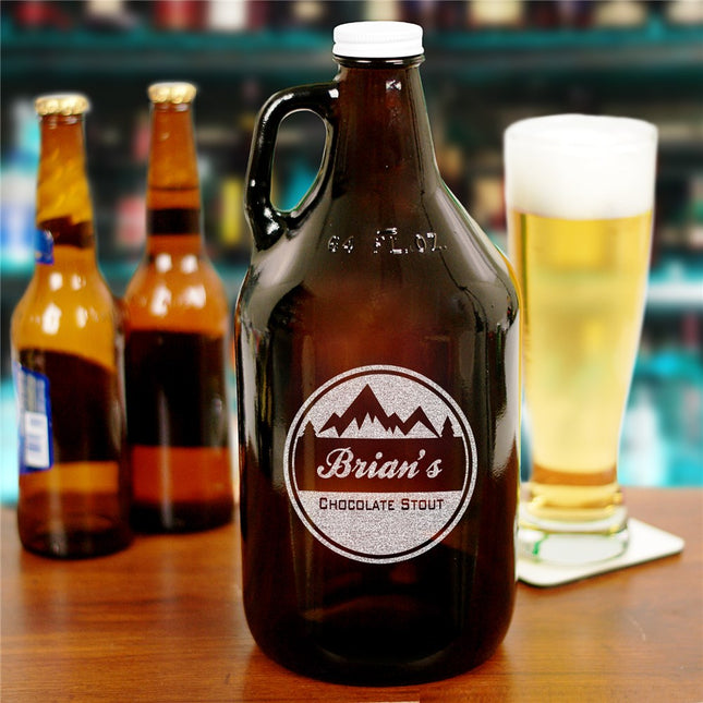 Personalized Mountain Beer Growler