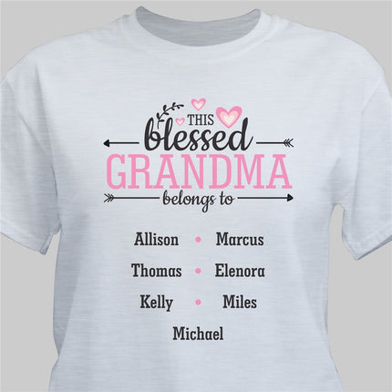 Personalized Blessed Grandma T-Shirt