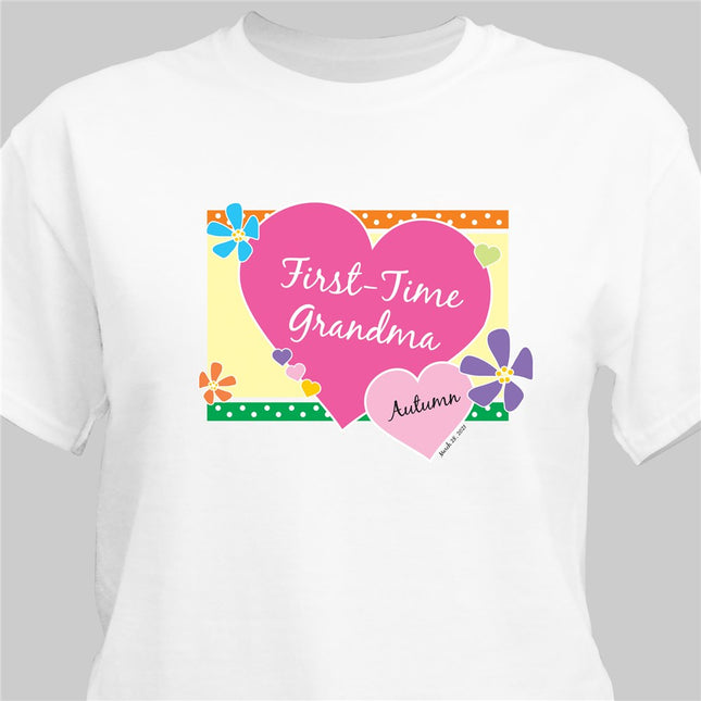 Personalized New Grandma T-Shirt