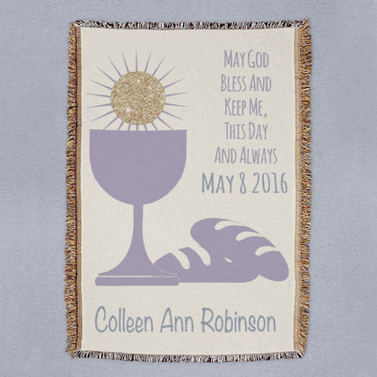 Personalized First Communion Eucharist Afghan