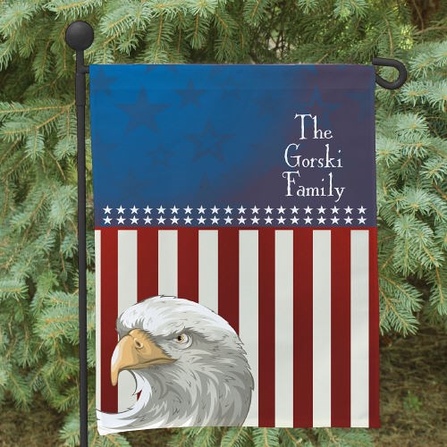 Personalized American Pride Garden Flag