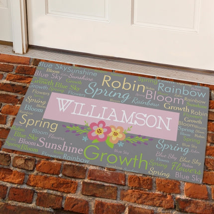 Personalized Spring Doormat