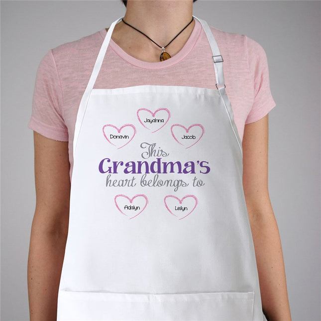 Personalized Grandma's Heart Apron