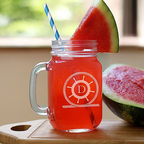 Personalized Nautical Mason Jar