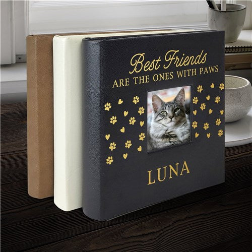 Personalized Pet Memorial Leatherette Photo Album