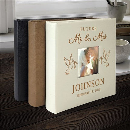 Personalized Future Mr & Mrs Leatherette Photo Album