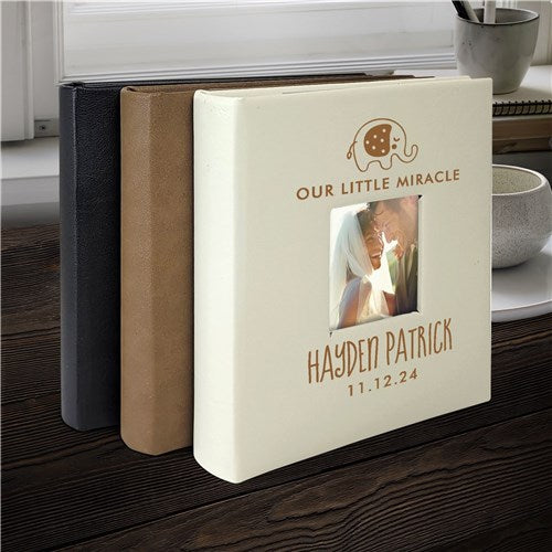Personalized Our Little Miracle Leatherette Photo Album