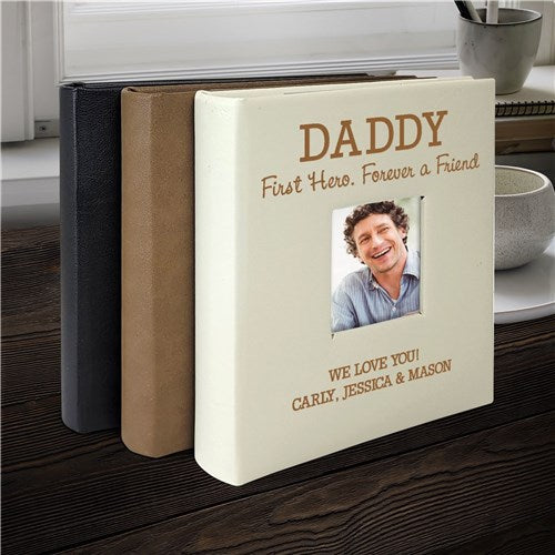 Personalized First Hero Leatherette Photo Album