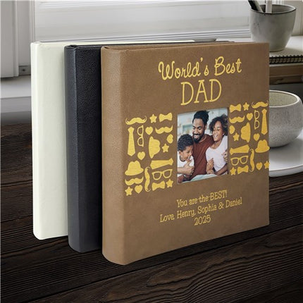 Personalized World's Best Leatherette Photo Album