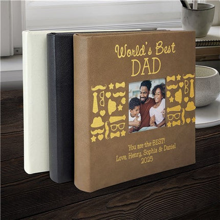 Personalized World's Best Leatherette Photo Album