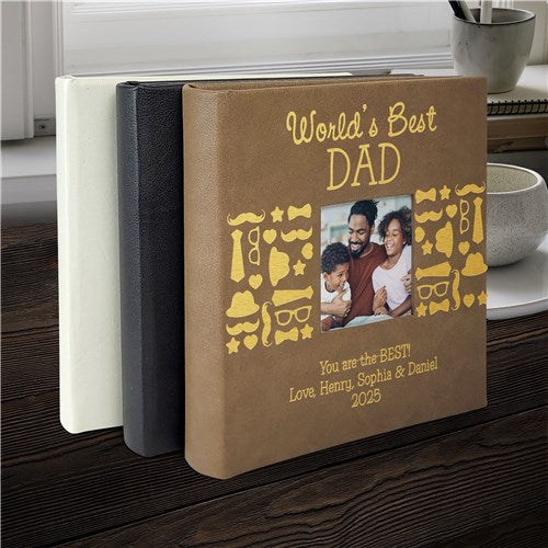 Personalized World's Best Leatherette Photo Album