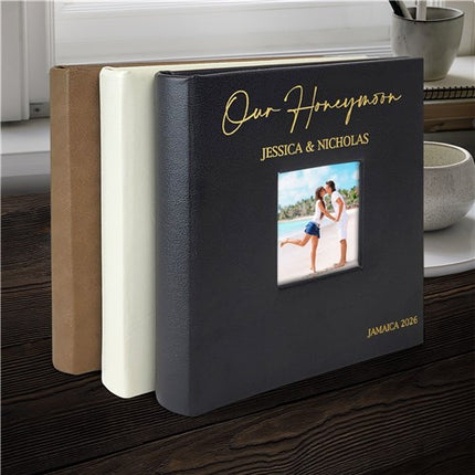 Personalized Honeymoon Leatherette Photo Album