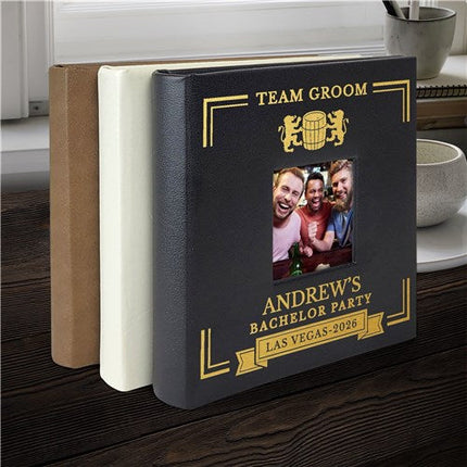 Personalized Team Groom Leatherette Photo Album