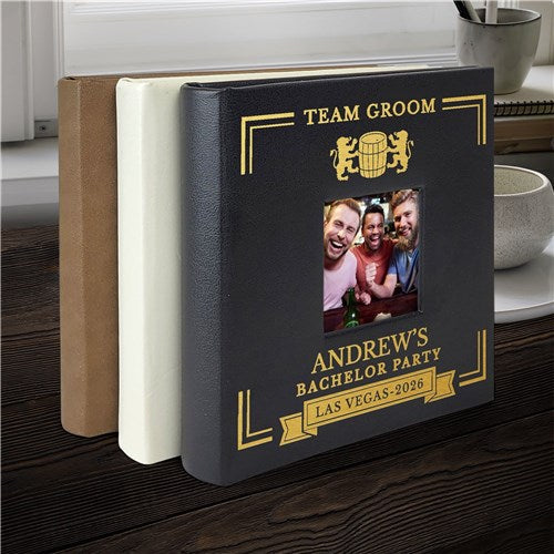 Personalized Team Groom Leatherette Photo Album
