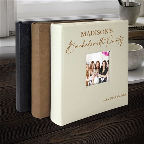 Personalized Bachelorette Party Script Leatherette Photo Album