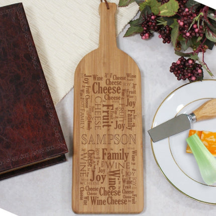 Personalized Wine Word Art Cutting Board