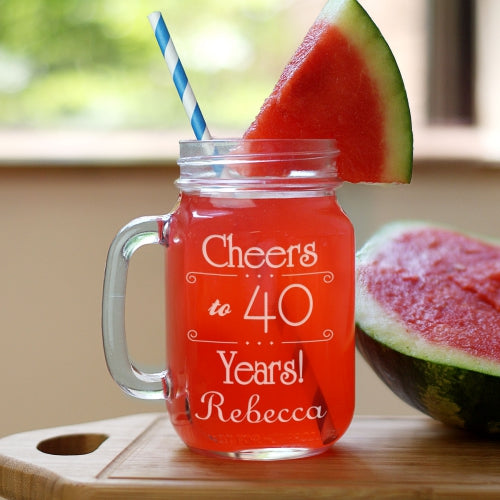 Personalized Birthday Mason Jar