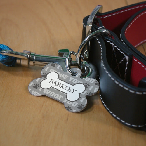 Personalized I Woof You Dog Tag