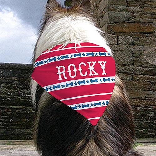 Personalized Patriotic Dog Bandana