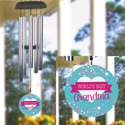 Personalized World's Best Heart Wind Chime