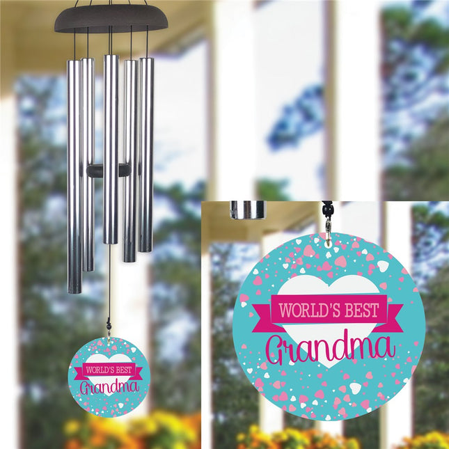 Personalized World's Best Heart Wind Chime